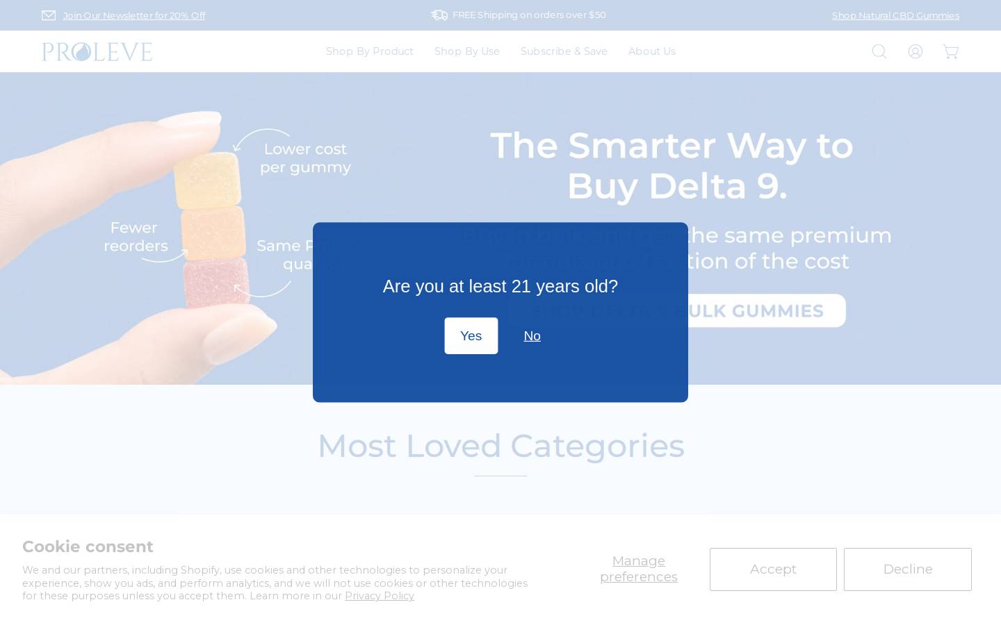 Proleve homepage screenshot