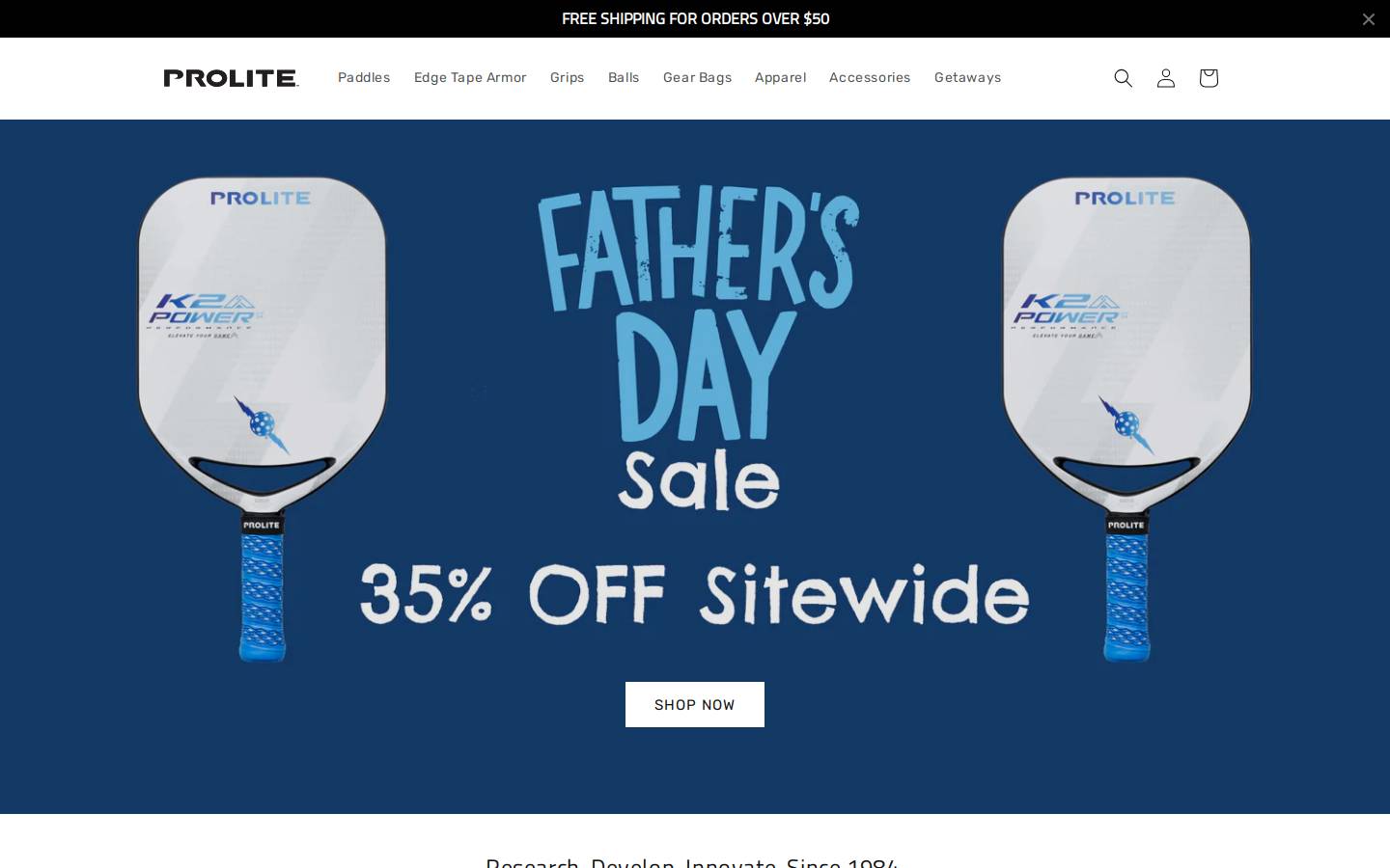 prolitesports.com homepage screenshot