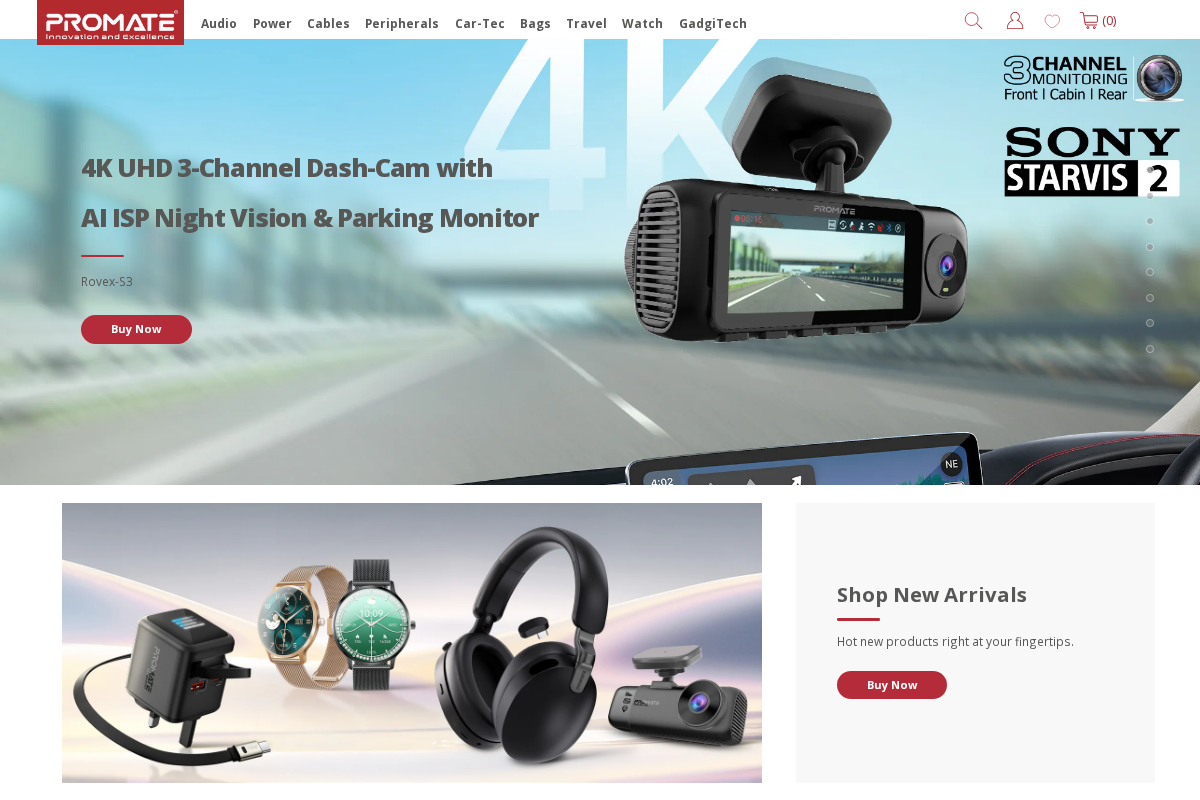 Promate Technologies homepage screenshot