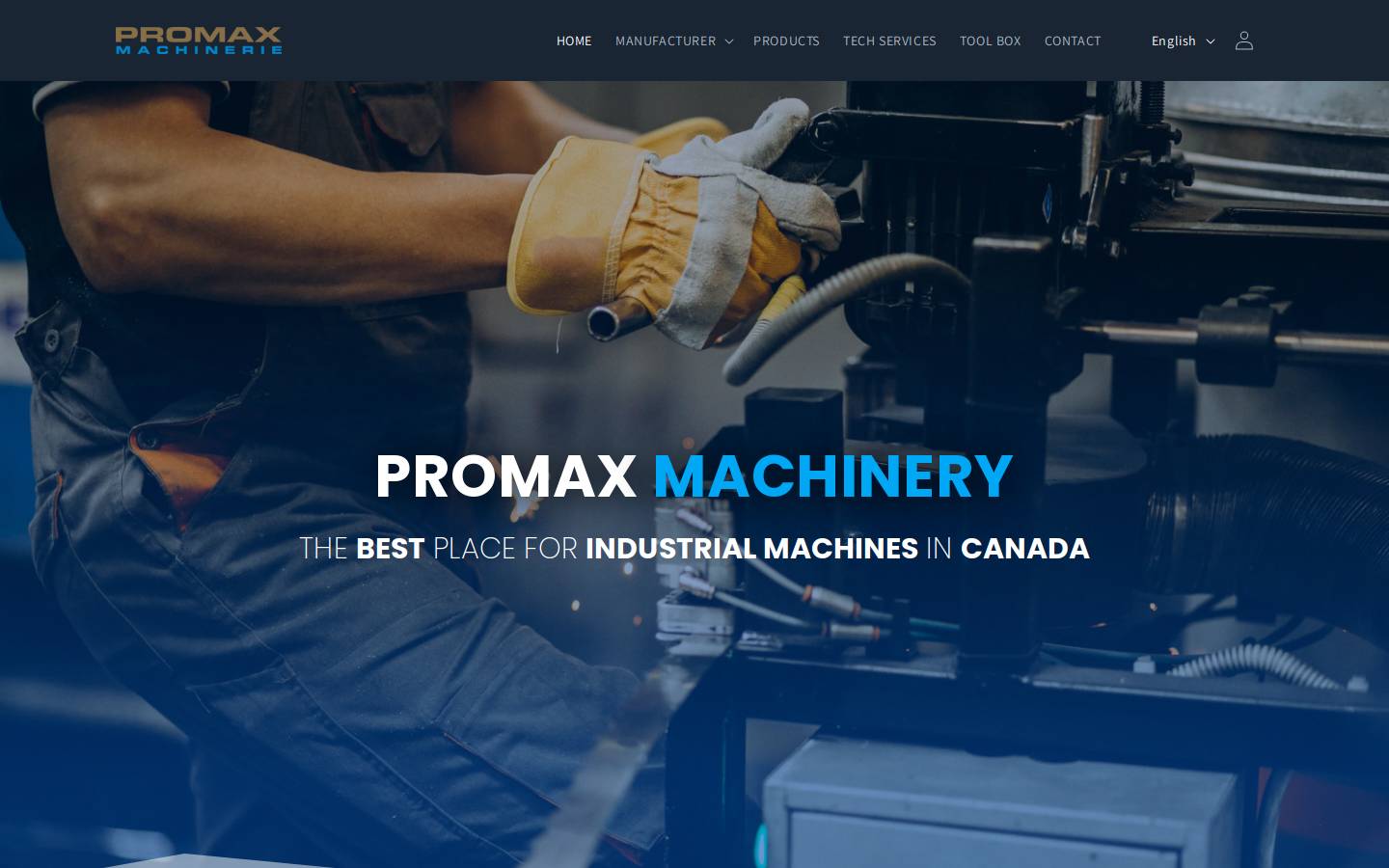 promaxmachinerie.ca homepage screenshot