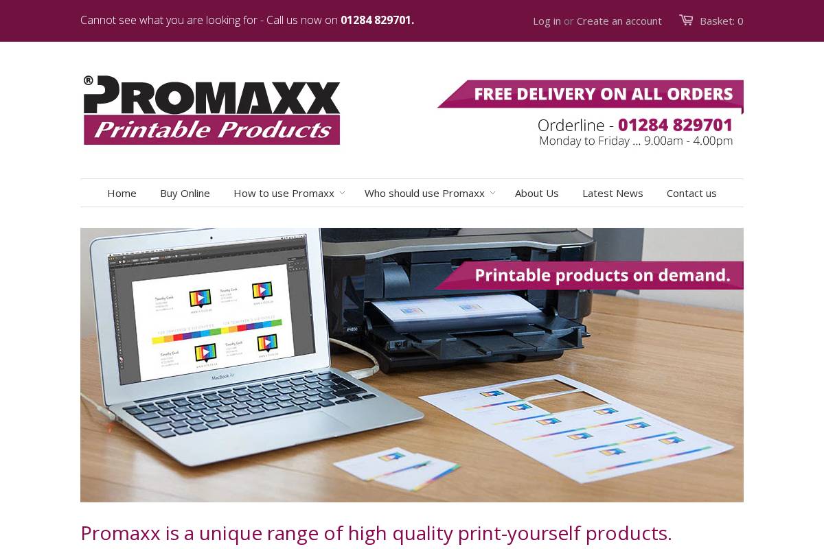 promaxx.co.uk homepage screenshot