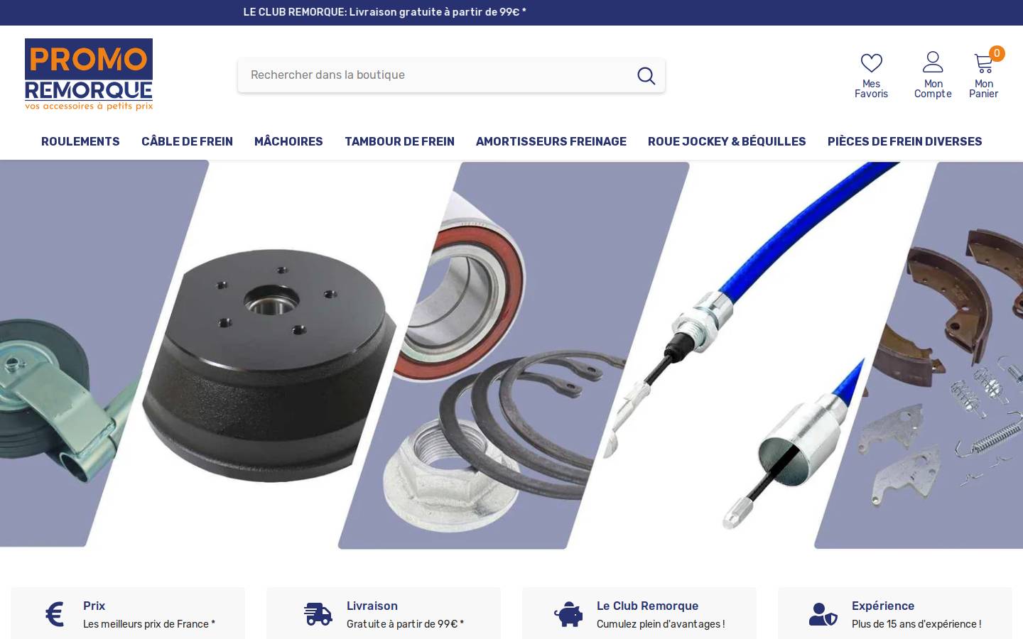 promo-remorques.com homepage screenshot