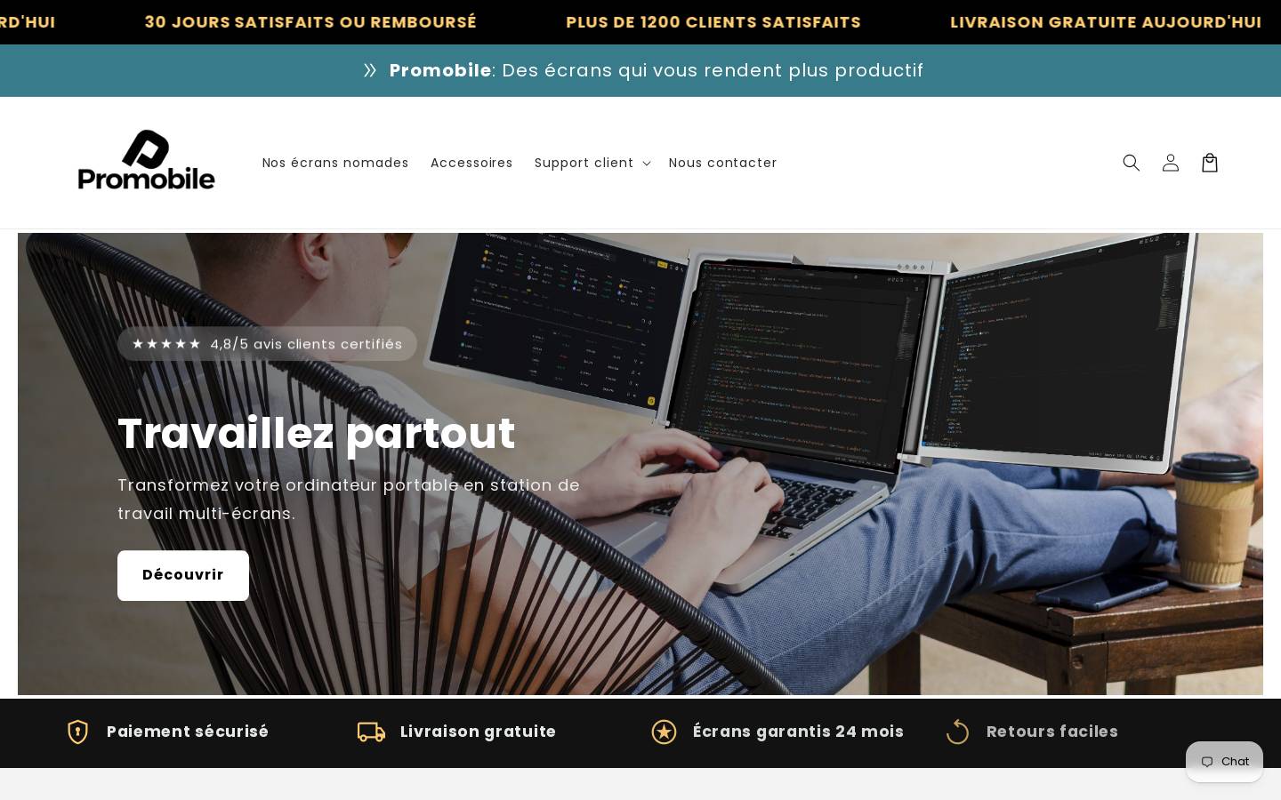 promobile.fr homepage screenshot