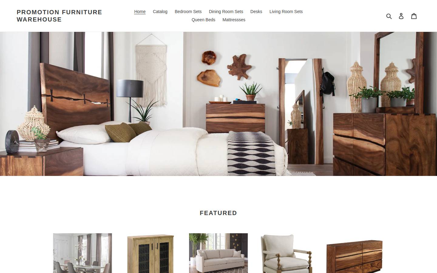 promotionfurniturewarehouse.com homepage screenshot