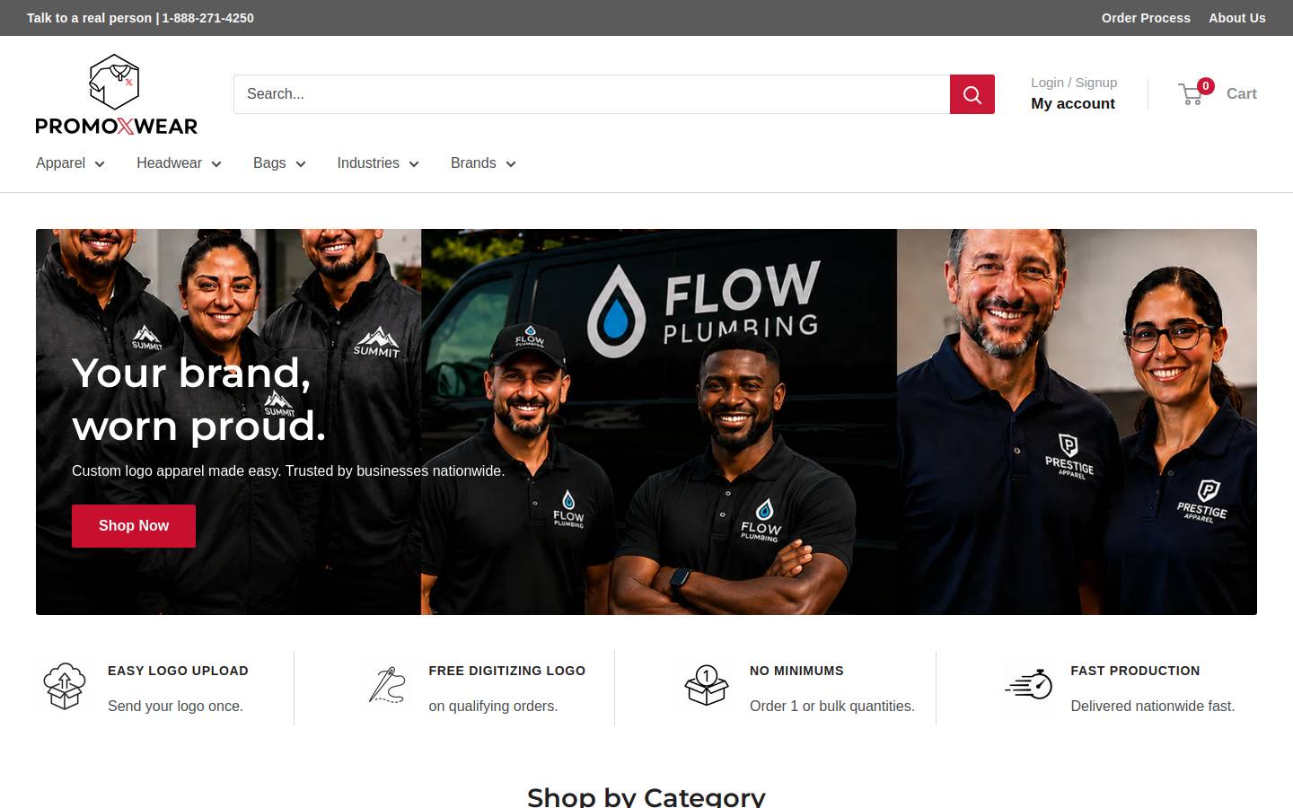 Promoxwear homepage screenshot