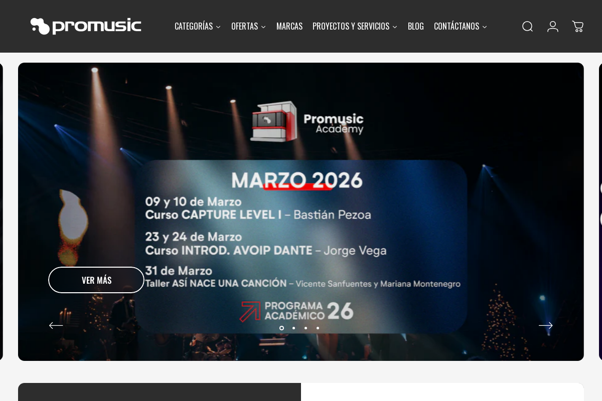 Promusic homepage screenshot