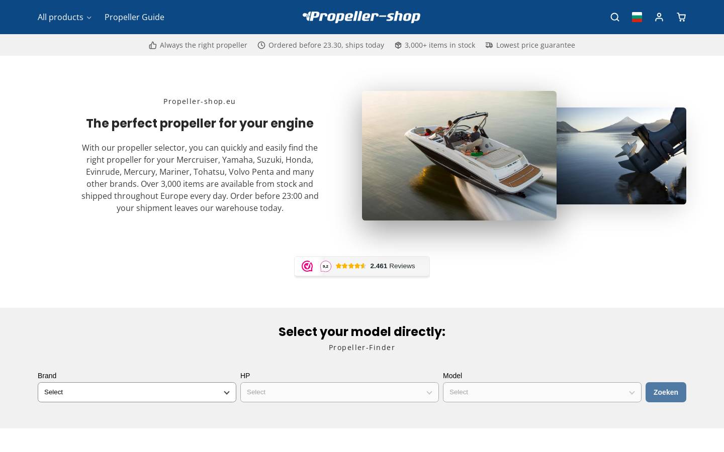 propeller-shop.eu homepage screenshot