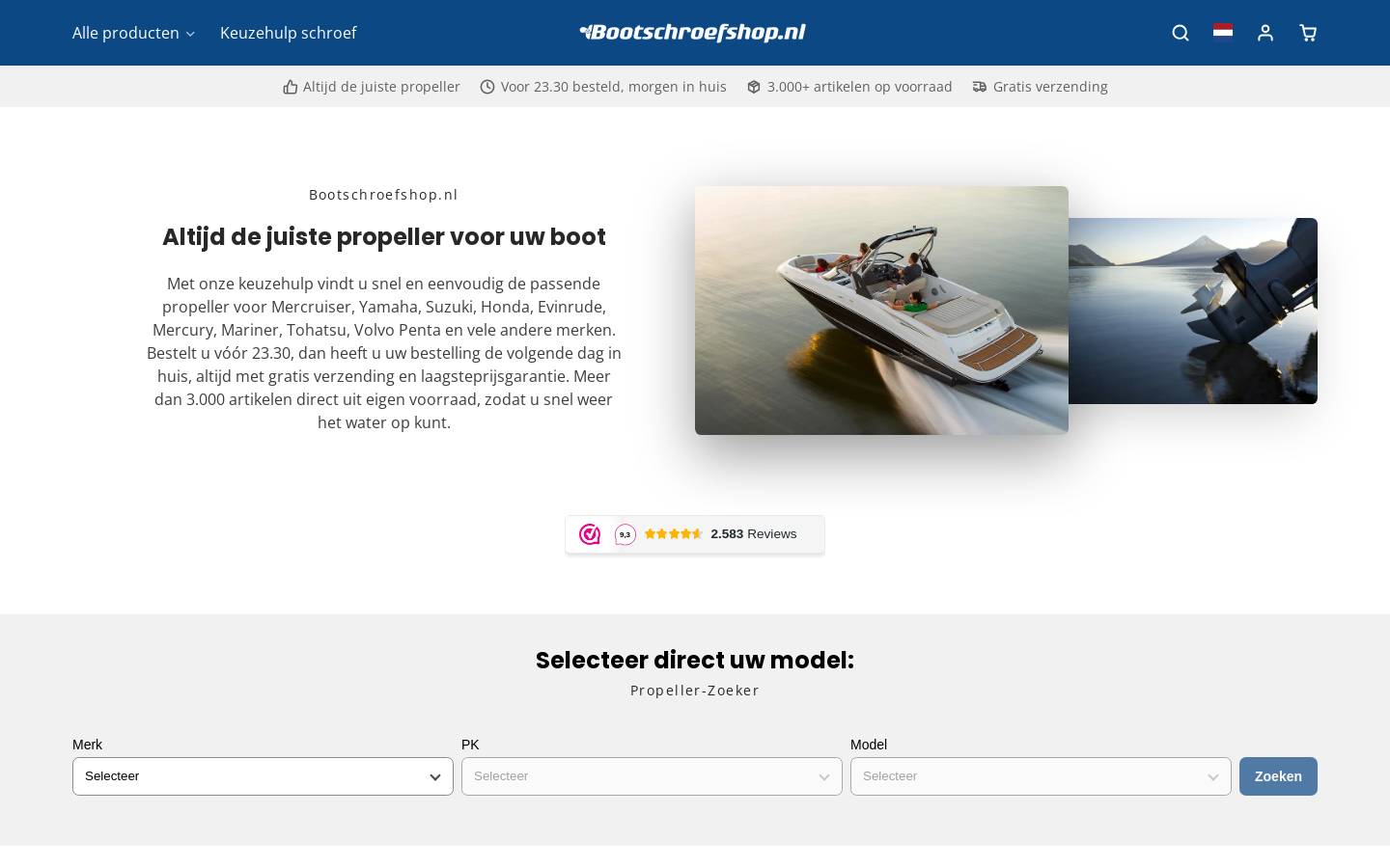 propeller-shop.nl homepage screenshot