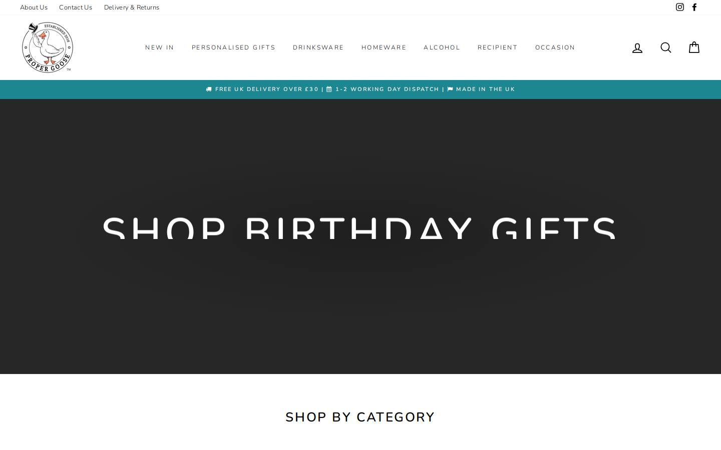 Propergoose homepage screenshot