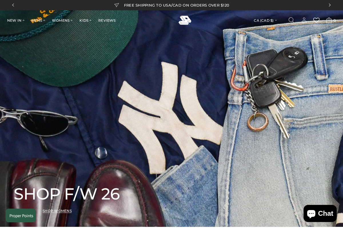 Propervintagecanada homepage screenshot