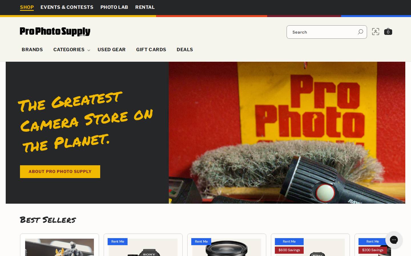 Pro Photo Supply, Inc. homepage screenshot