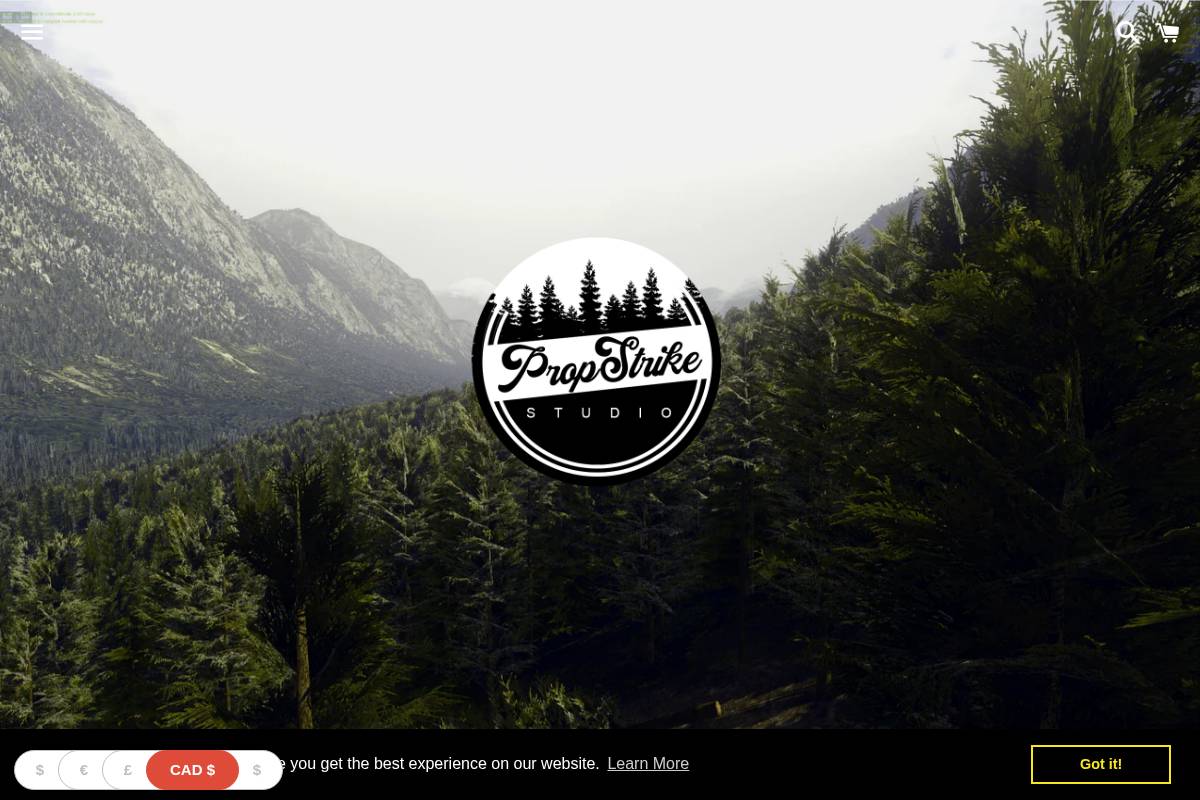 propstrikestudio.com homepage screenshot