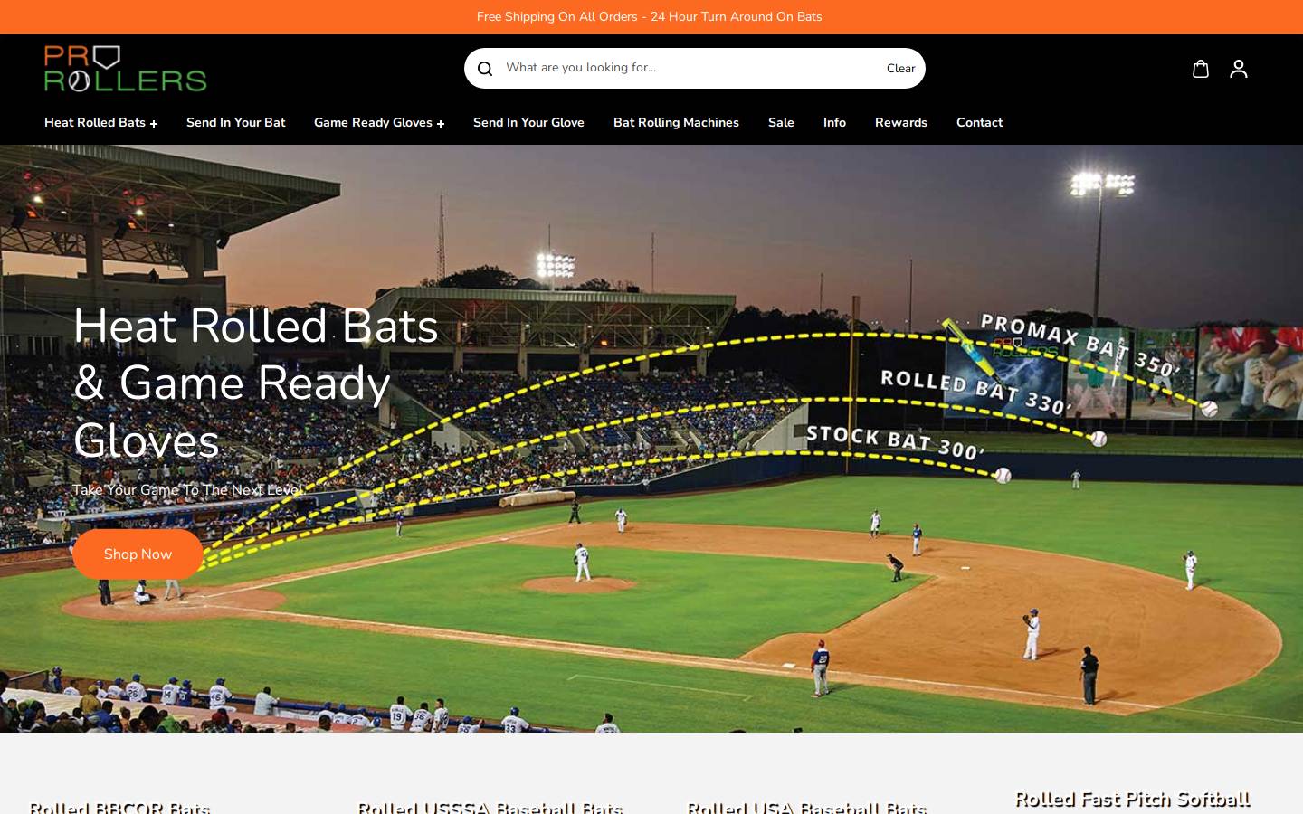 ProRollers homepage screenshot