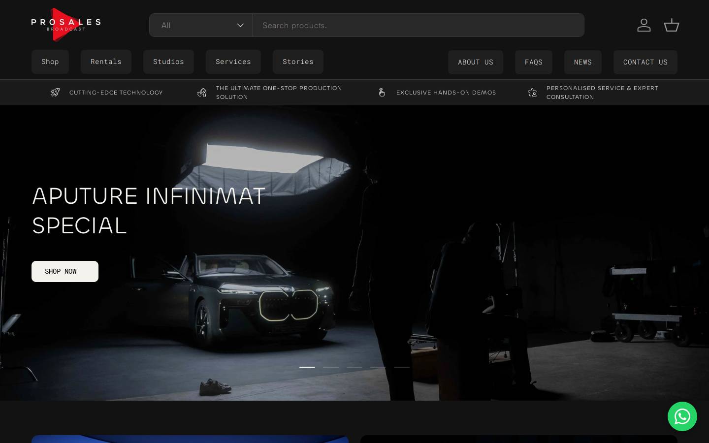 prosales.co.za homepage screenshot