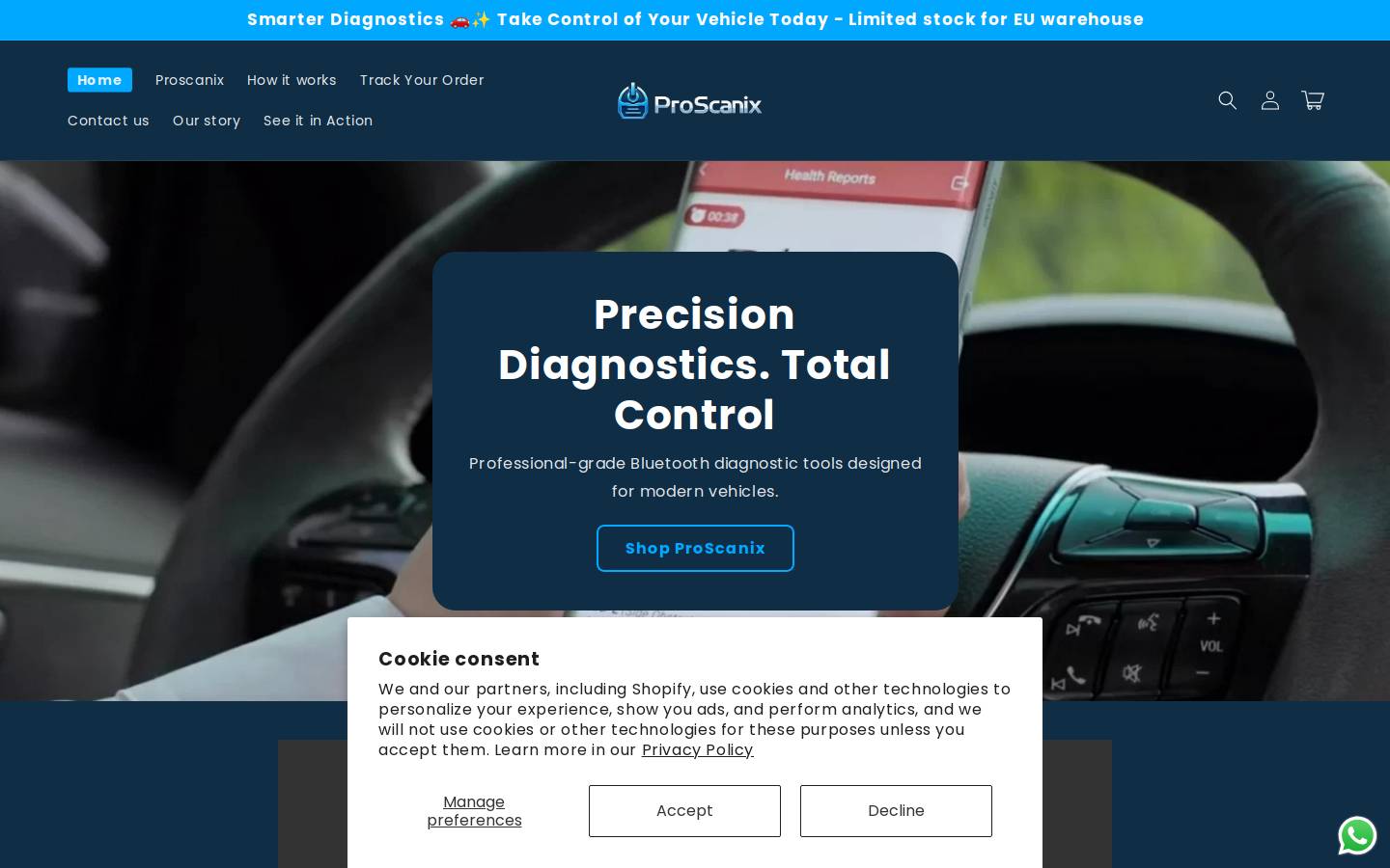 proscanix.com homepage screenshot