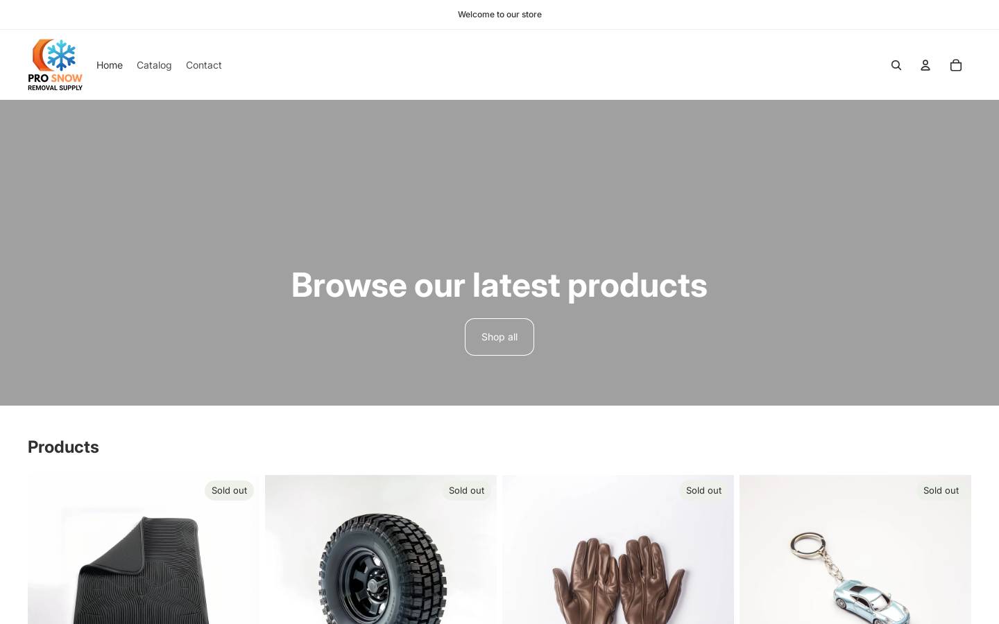 prosnowremovalsupply.com homepage screenshot