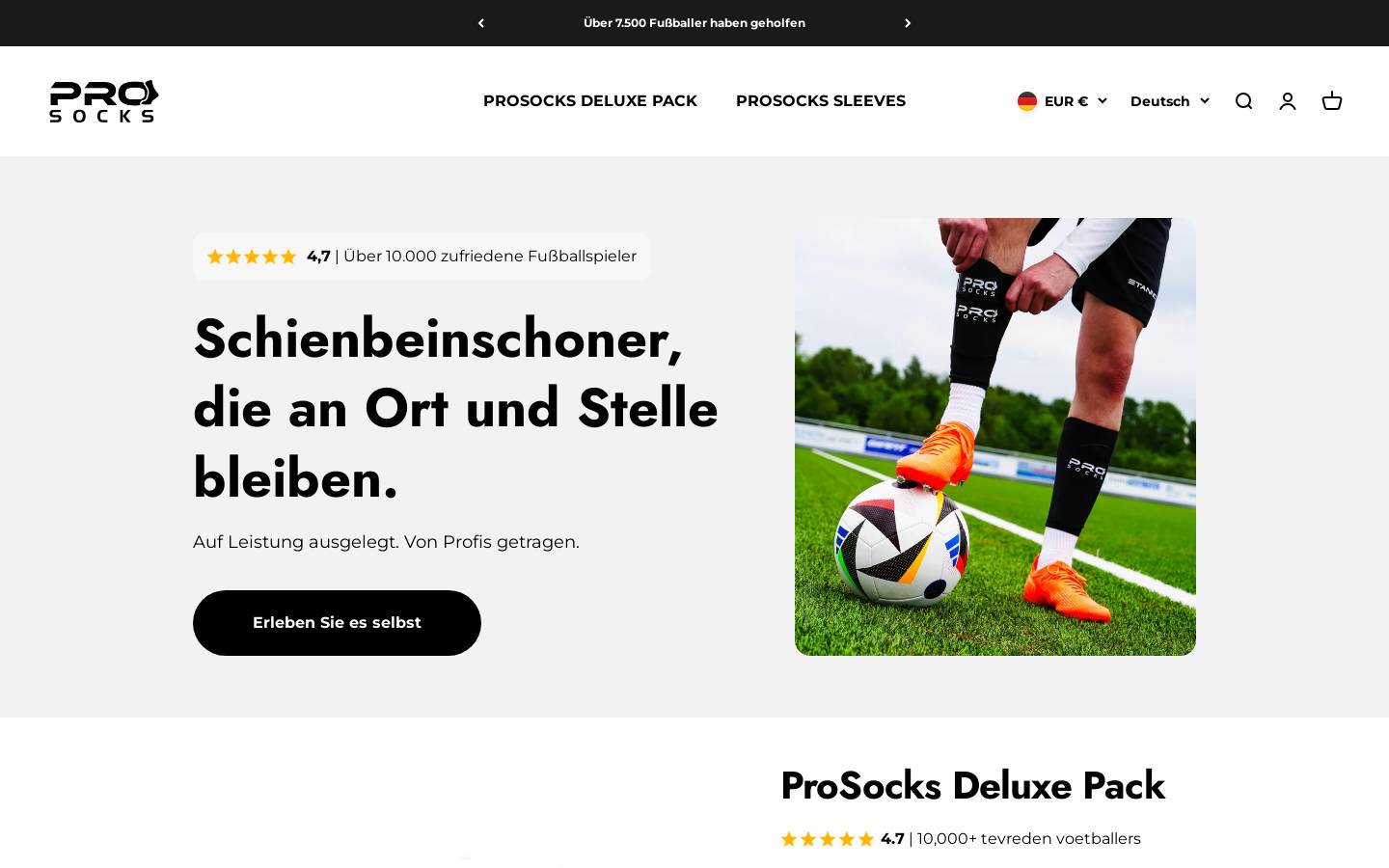 Prosocks homepage screenshot
