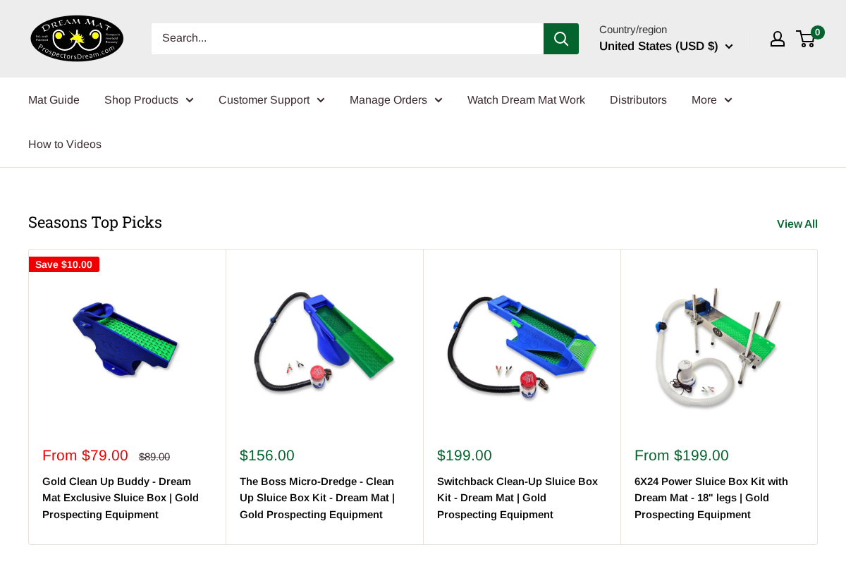 Prospectorsdream homepage screenshot