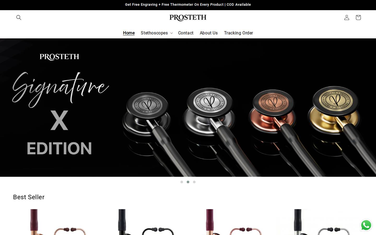 prosteth.com homepage screenshot