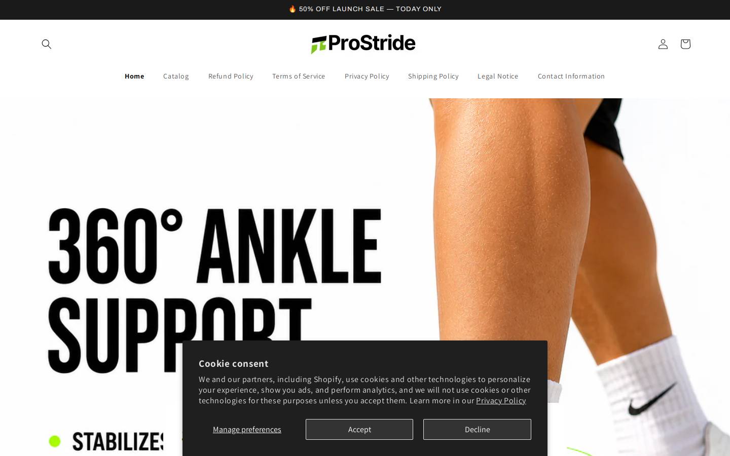 prostrides.store homepage screenshot