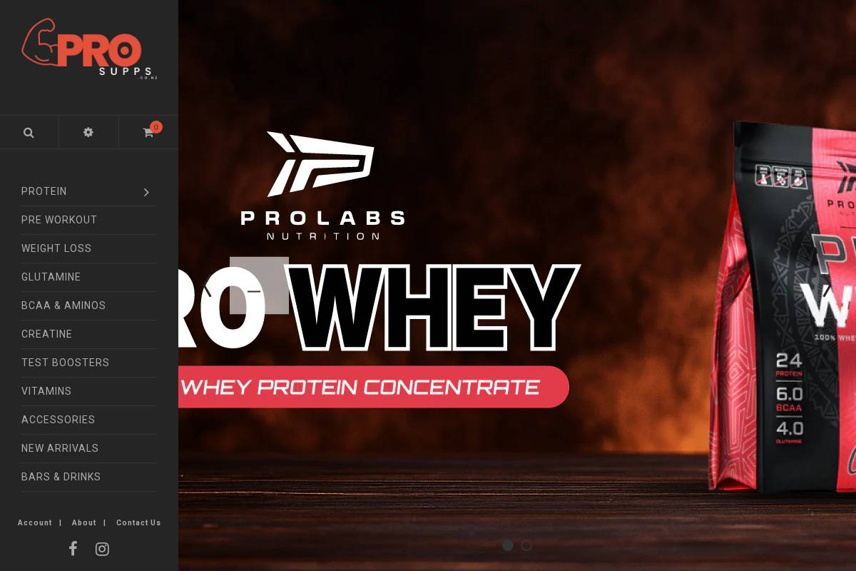 prosupplement.co.nz homepage screenshot