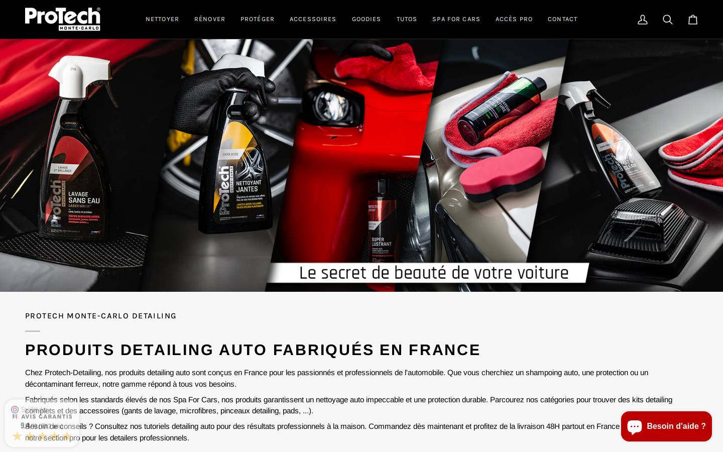 protech-detailing.fr homepage screenshot