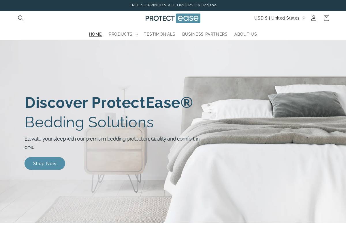 protect-ease.com homepage screenshot