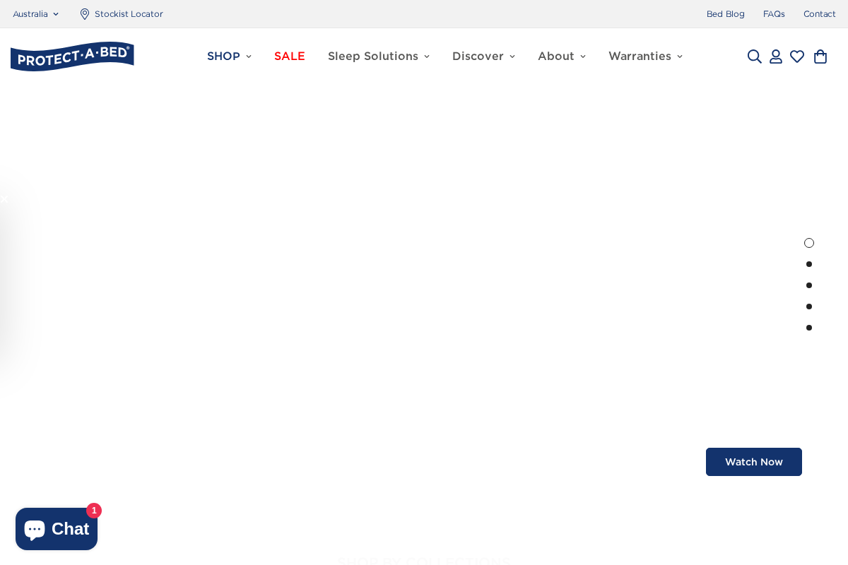 Protect-A-Bed® Australia homepage screenshot