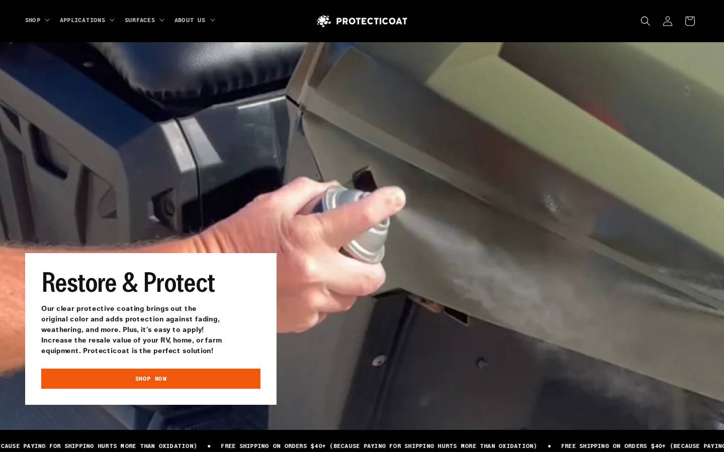 protecticoat.com homepage screenshot