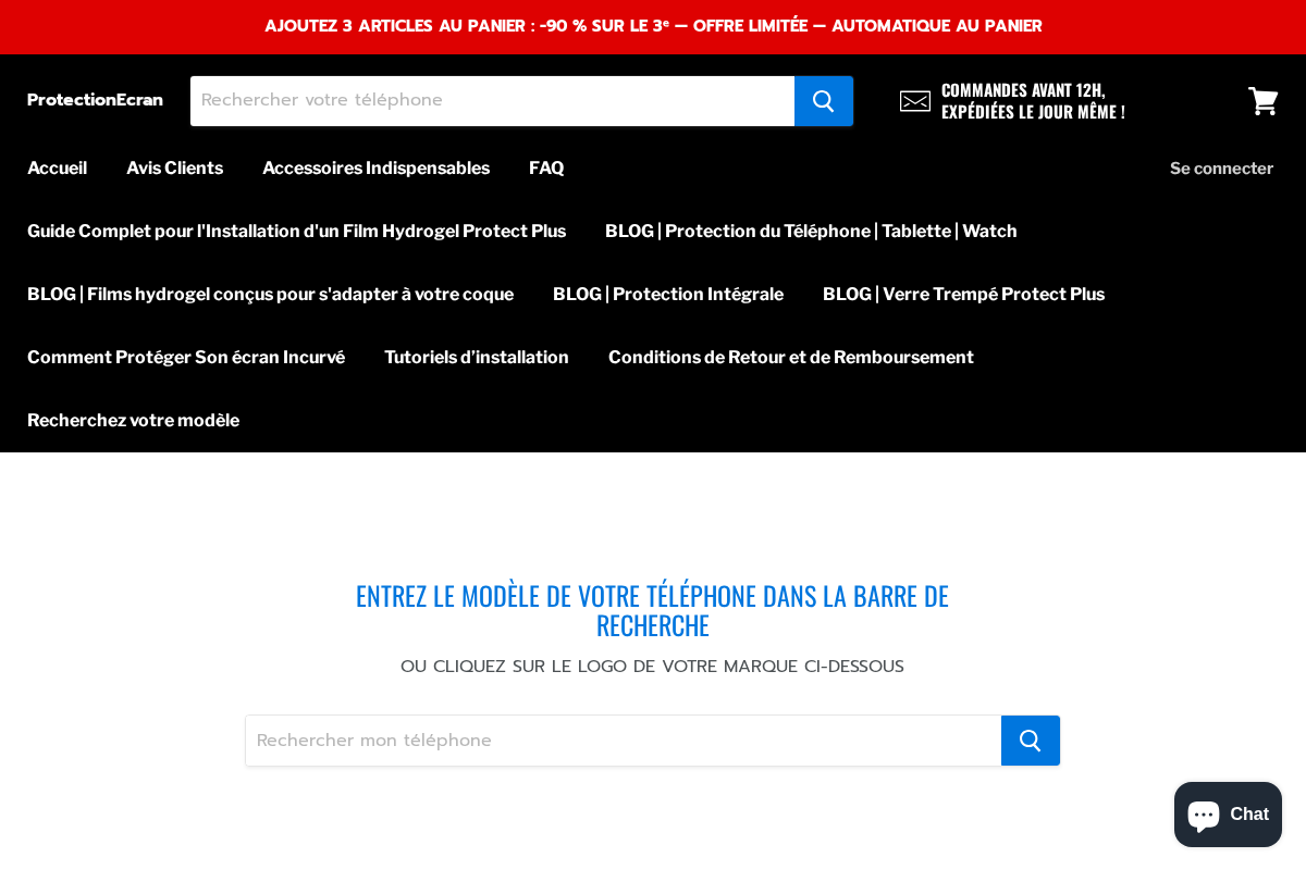 ProtectionEcran homepage screenshot