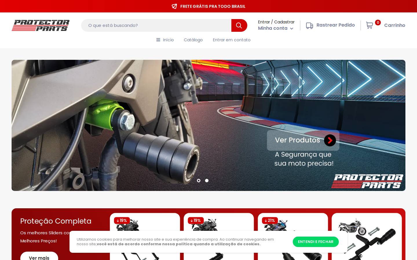 protectorparts.com.br homepage screenshot