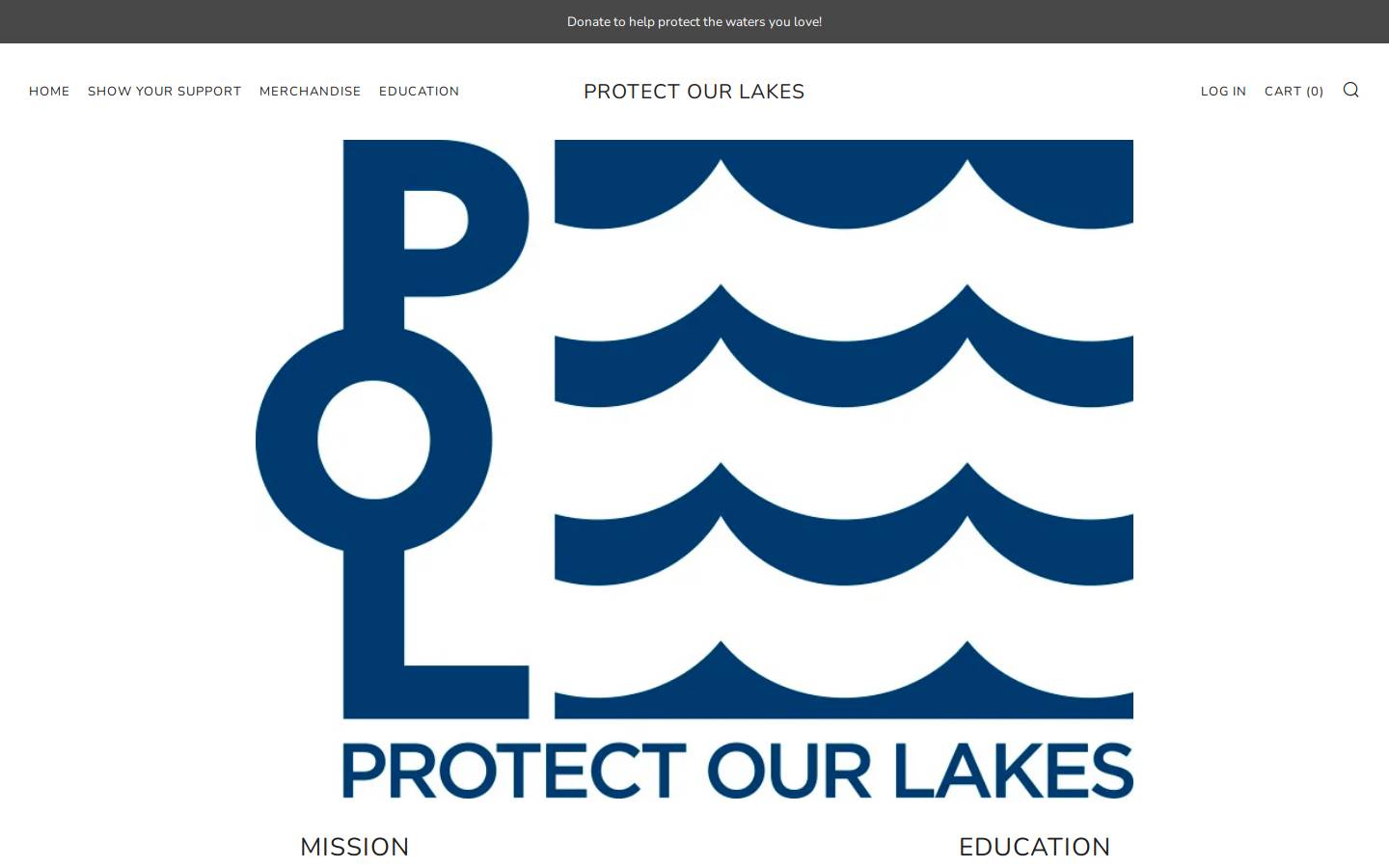 protectourlakelife.org homepage screenshot