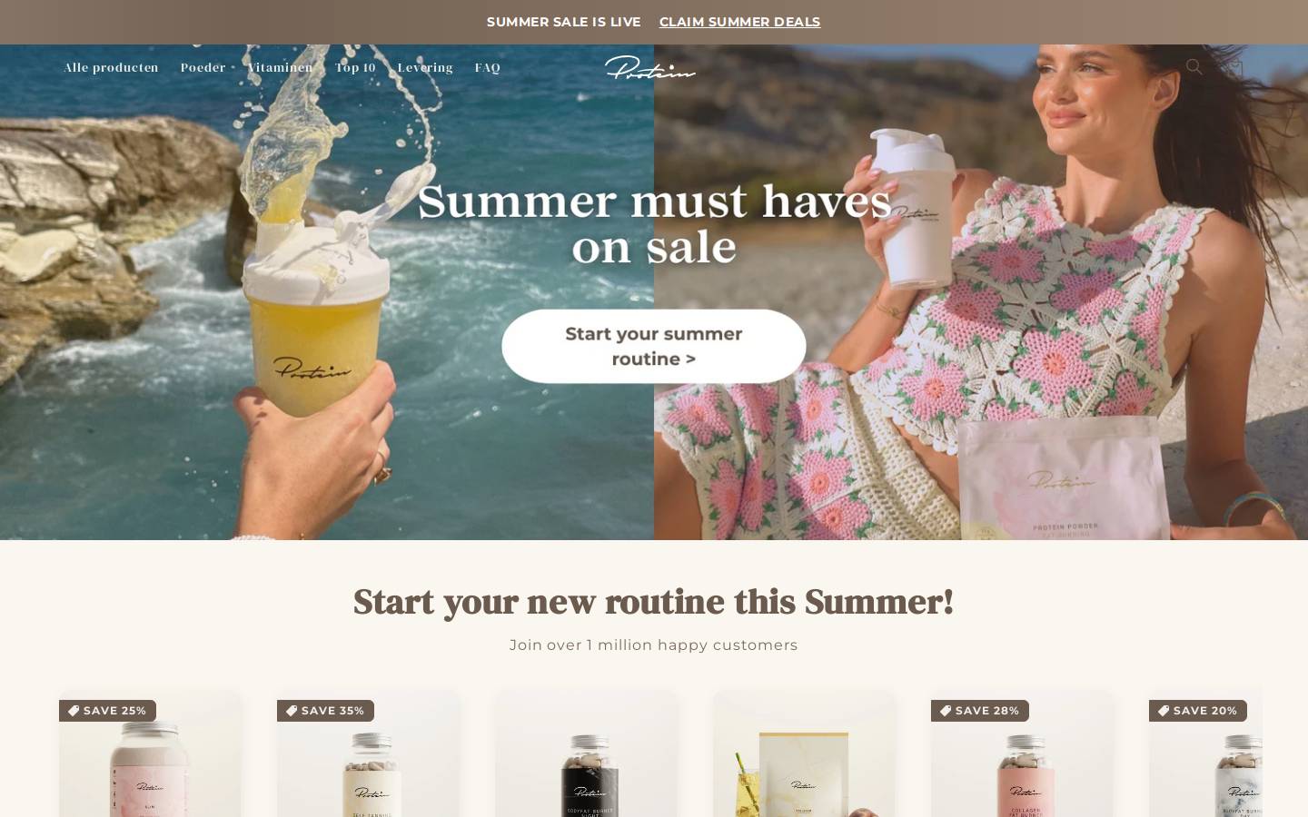 Protein.nl homepage screenshot