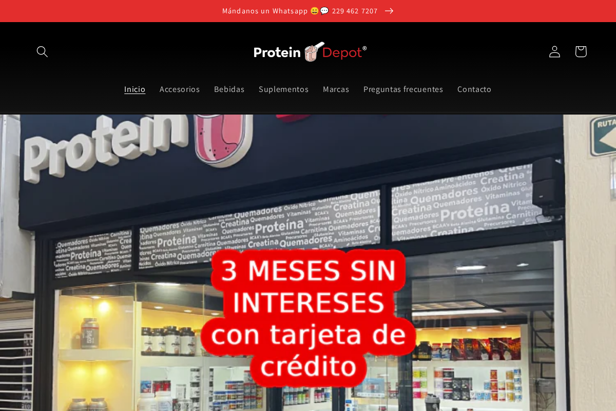 proteindepotmx.com homepage screenshot