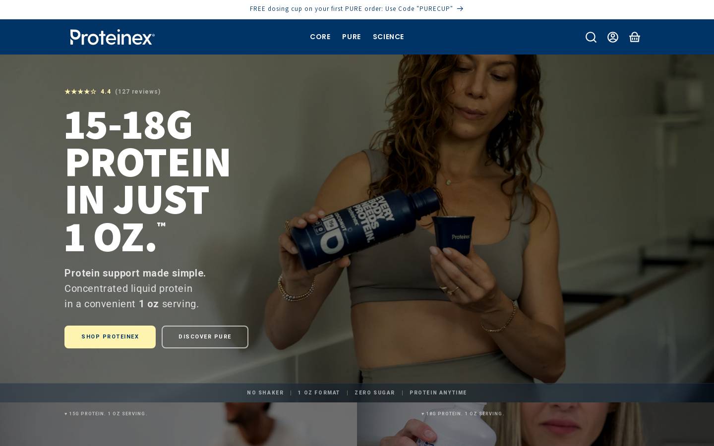 proteinex.com homepage screenshot