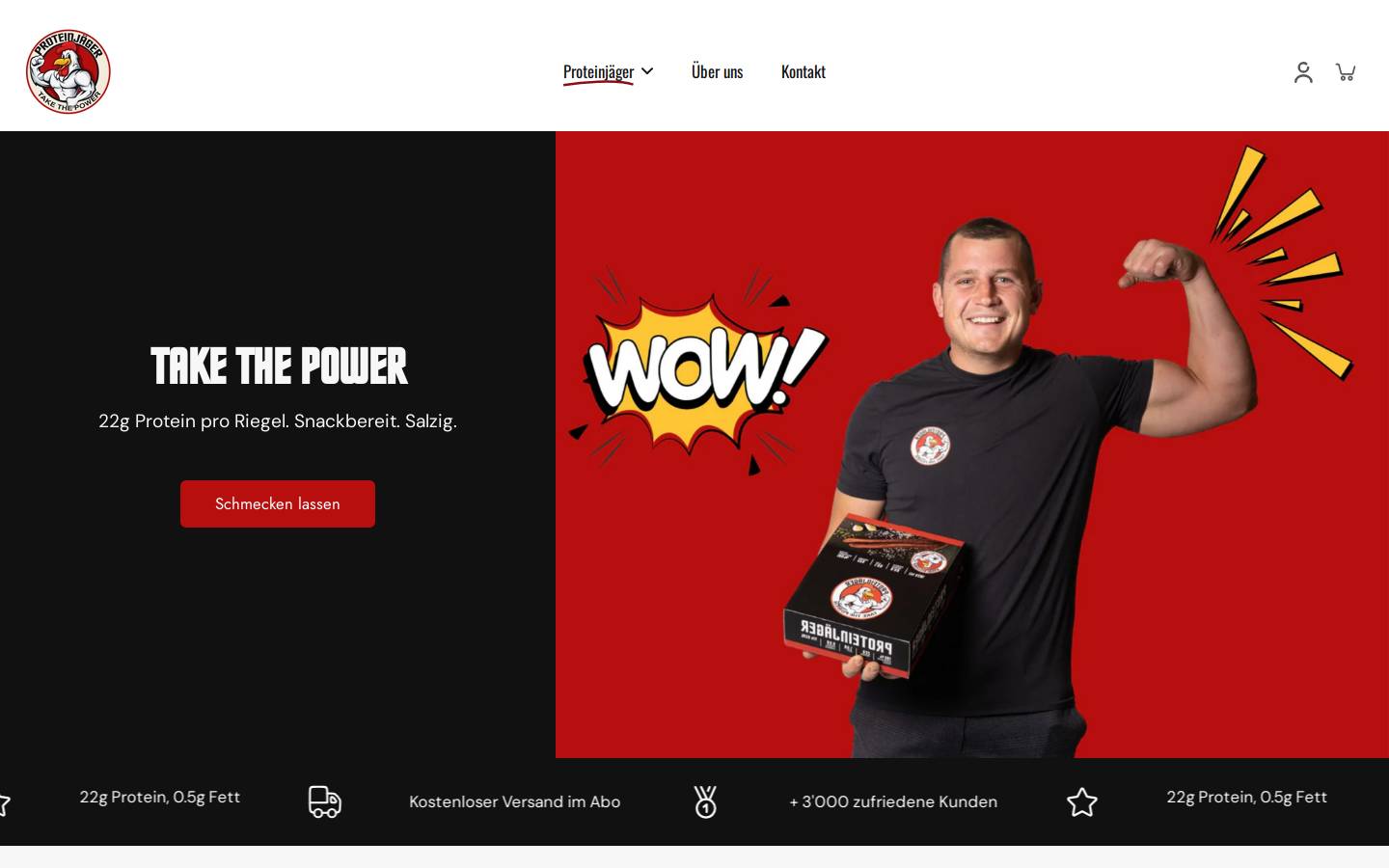 proteinjaeger.ch homepage screenshot