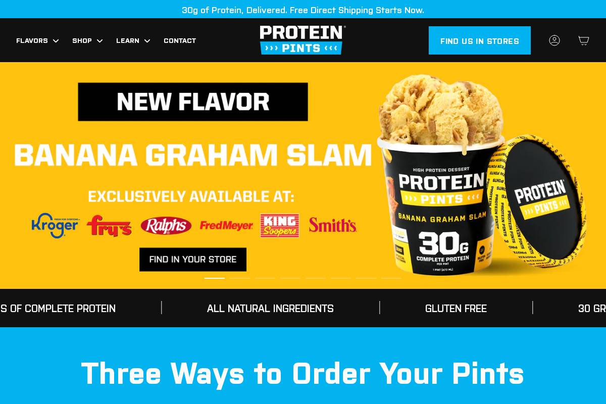 Proteinpints homepage screenshot