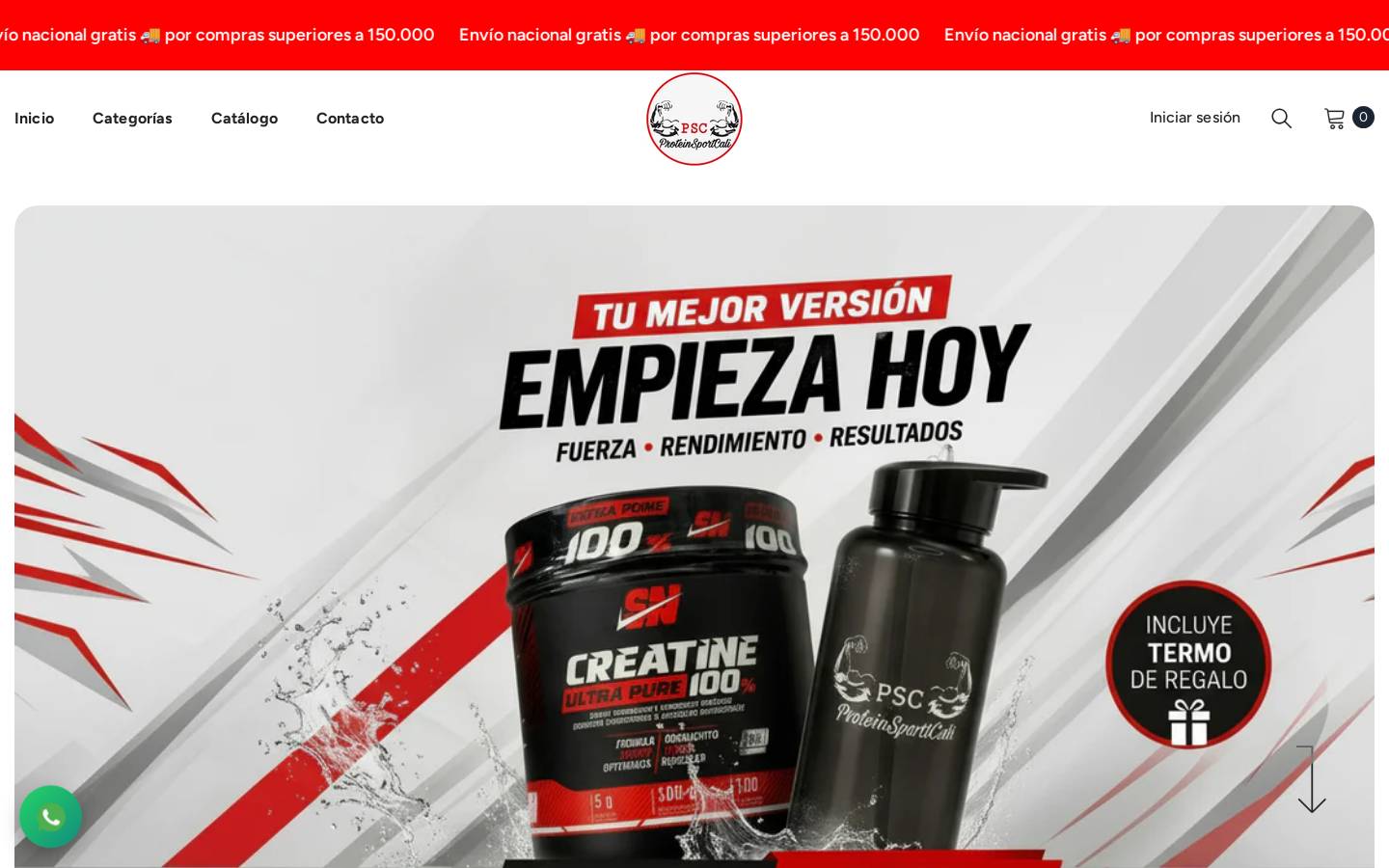 proteinsportcali.com homepage screenshot