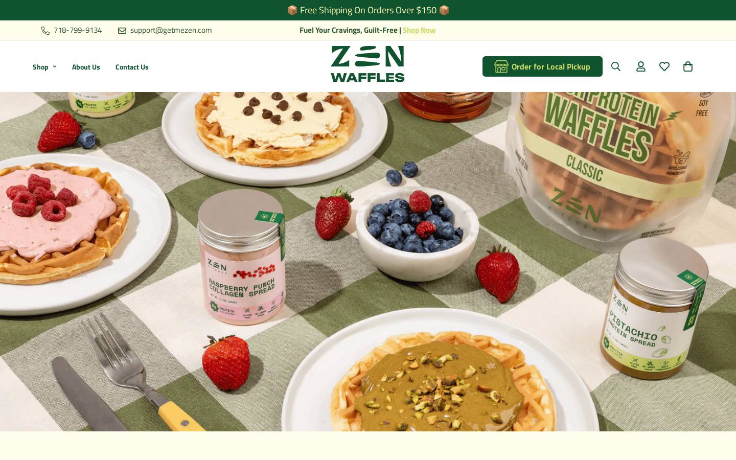 proteinwaffles.com homepage screenshot