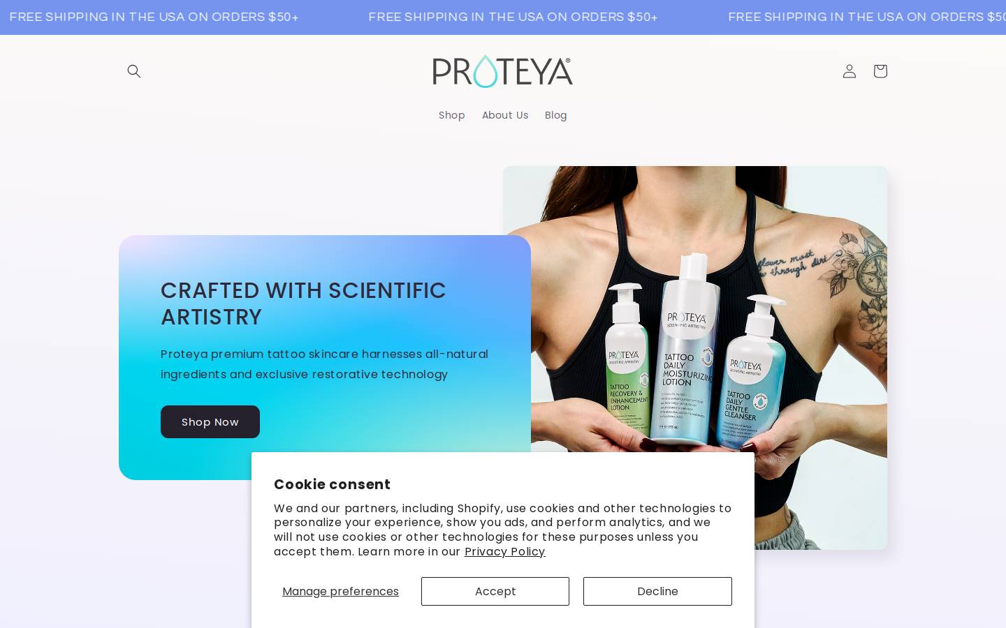 proteya.com homepage screenshot
