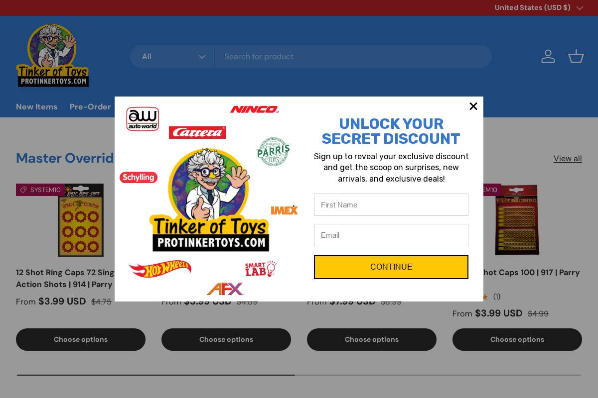 protinkertoys.com homepage screenshot