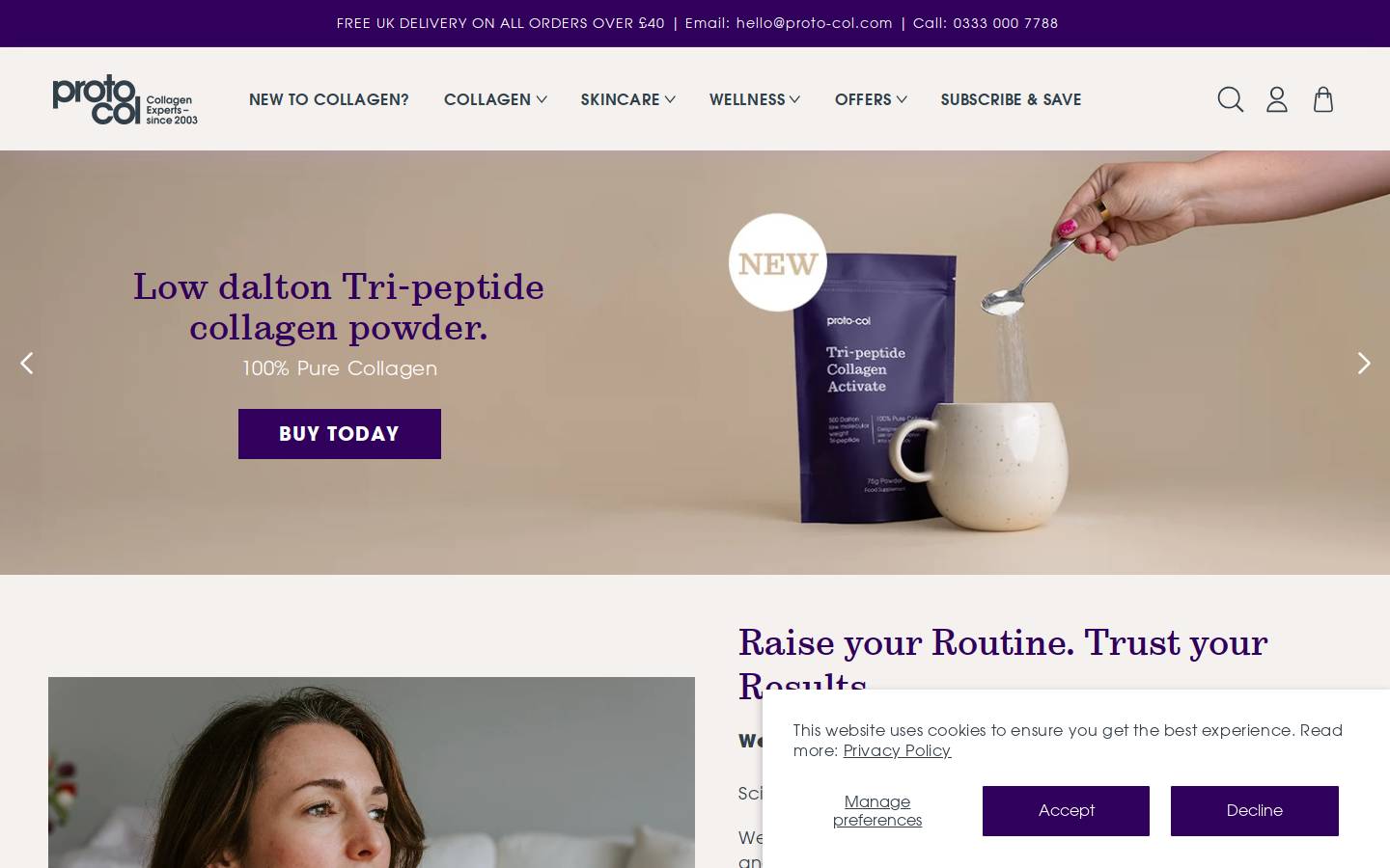Proto-col homepage screenshot