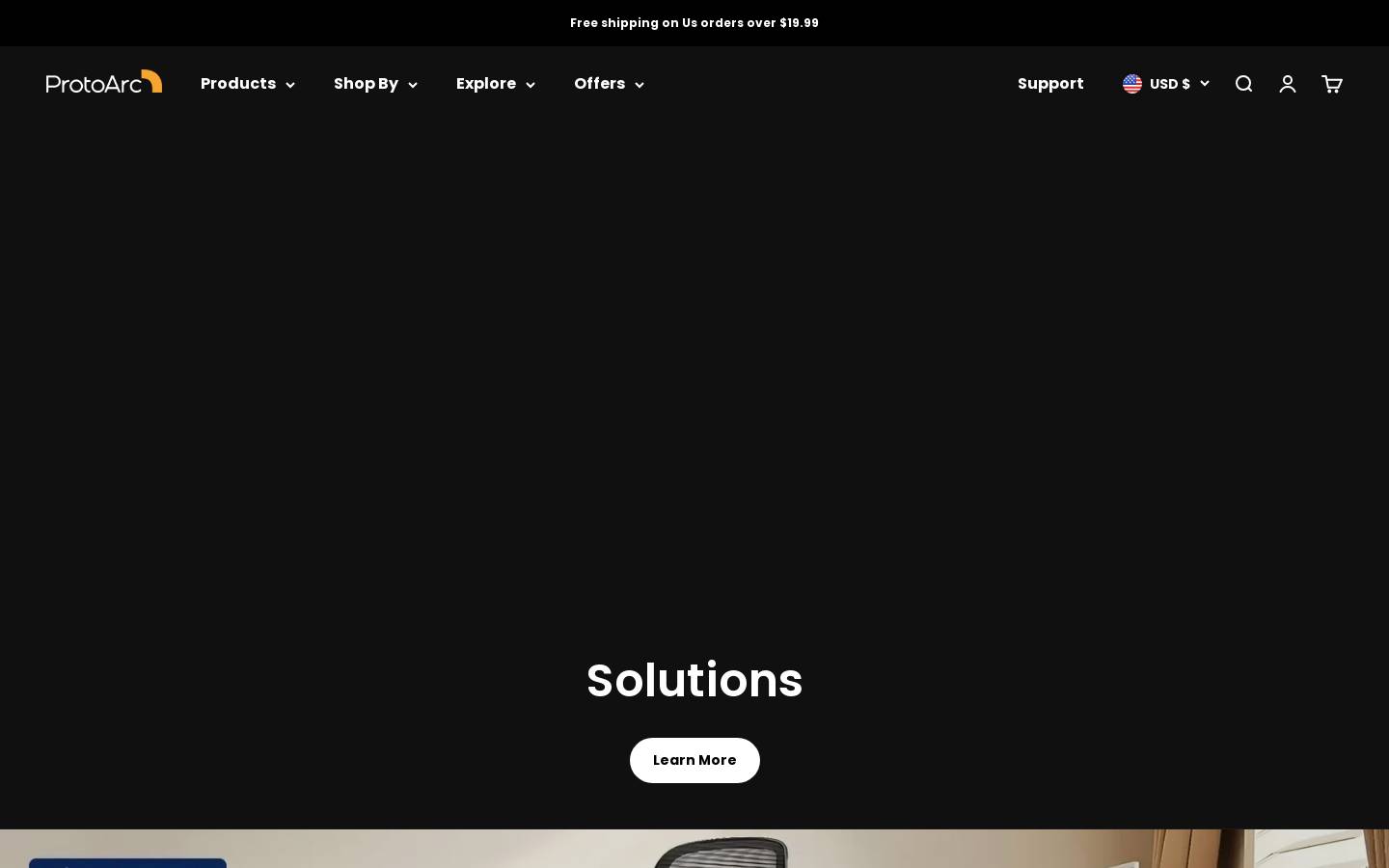 Protoarc homepage screenshot