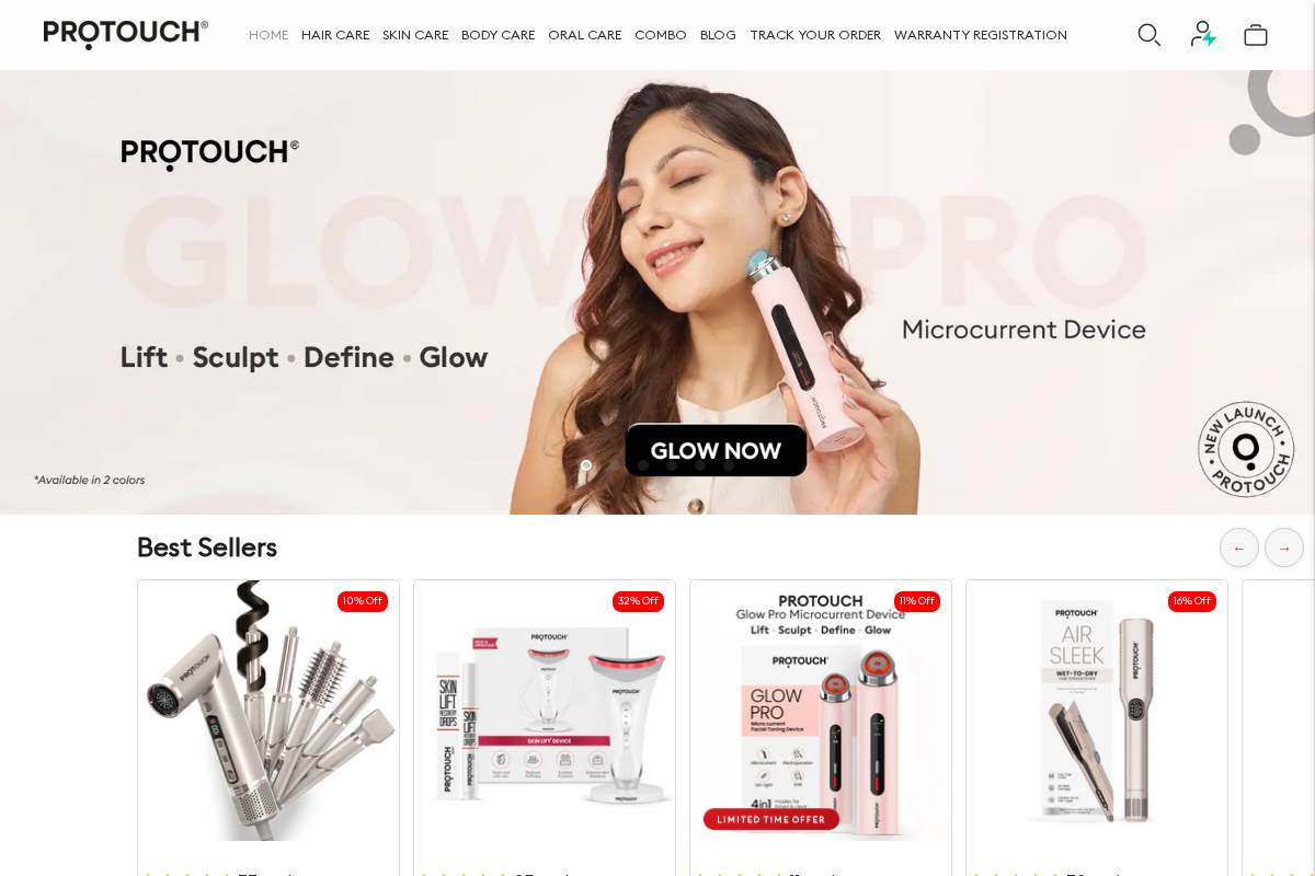 protouchskin.com homepage screenshot