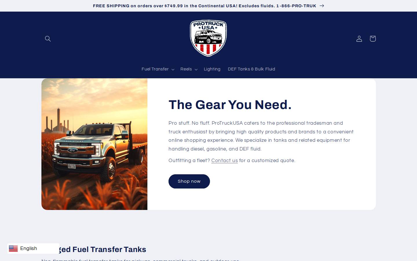 protruckusa.com homepage screenshot