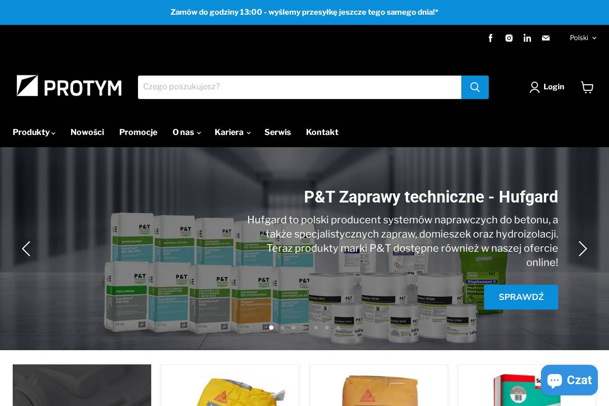 protym.pl homepage screenshot