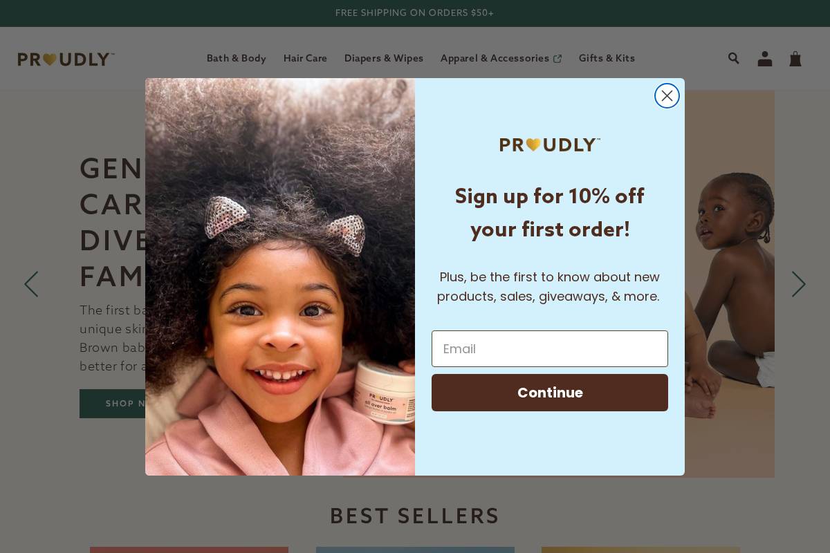 proudly.com homepage screenshot