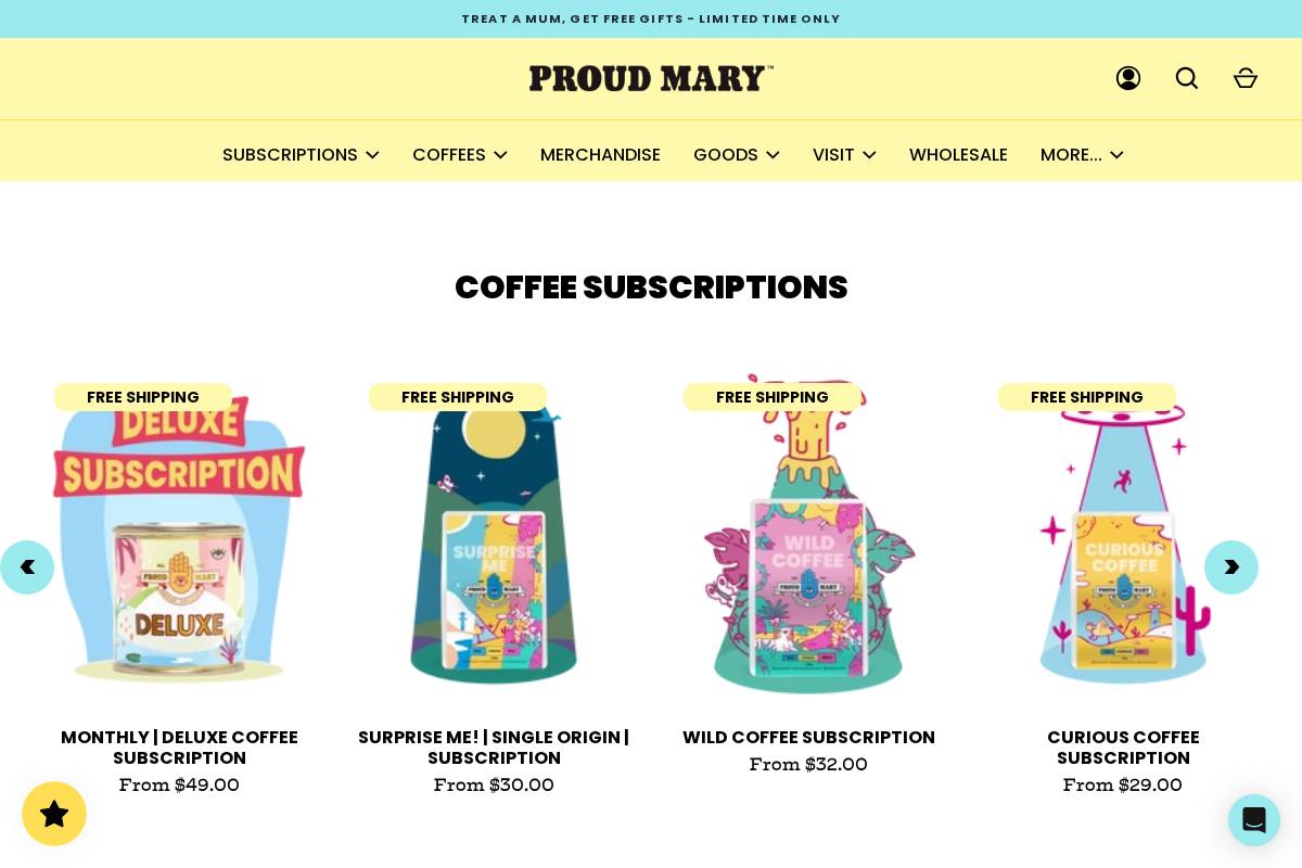 Proud Mary homepage screenshot
