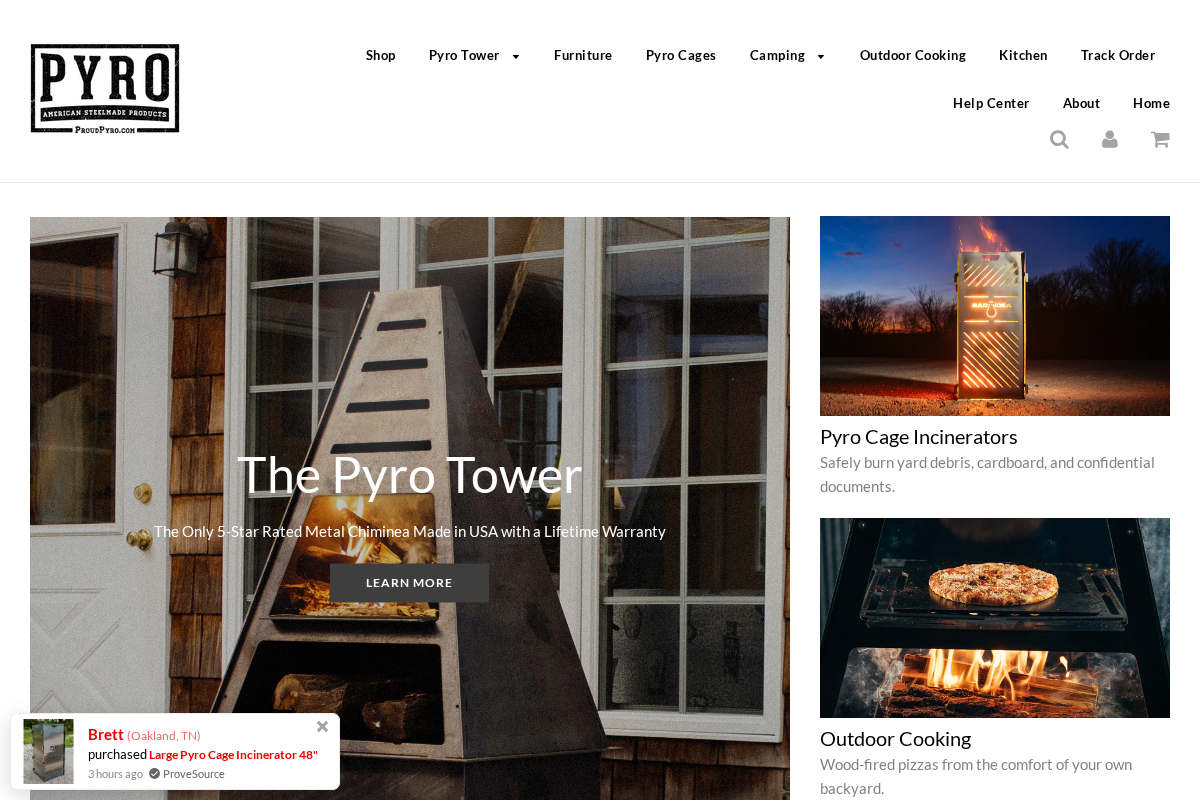 proudpyro.com homepage screenshot