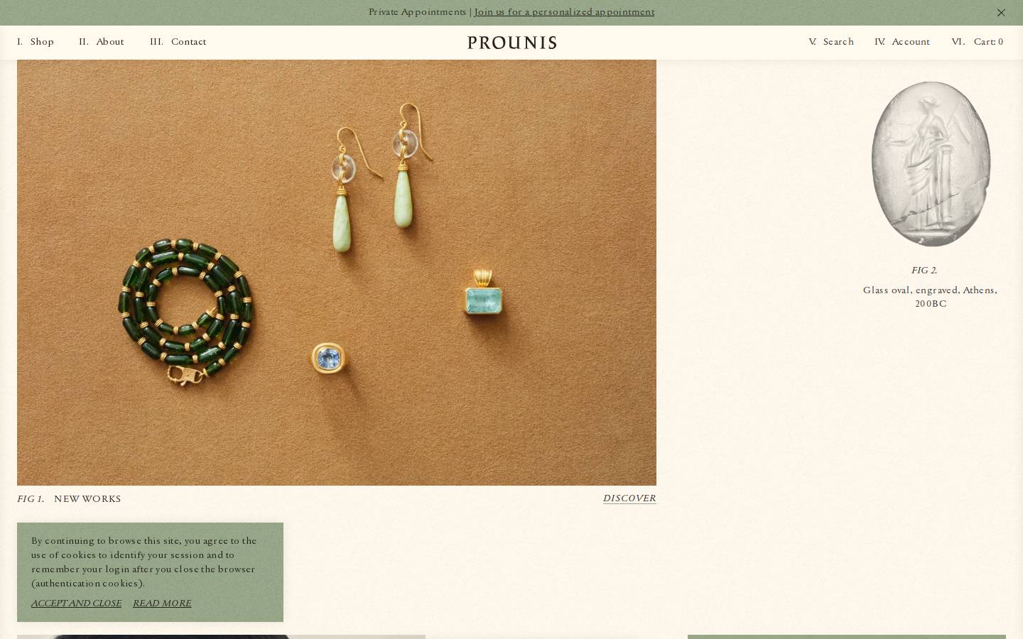prounisjewelry.com homepage screenshot